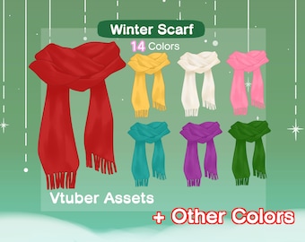 Vtuber Scarf Asset | Winter Scarf | Christmas Accessories