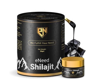 eNeed Pure Himalayan Shilajit Resin: Organic Wellness Supplement (30 Grams)