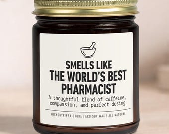 Pharmacist Gift Funny Pharmacist Candle Pharmacy Gift Pharmacist Appreciation Gift Healthcare Worker Birthday Gift Coworker Gift Office Gift