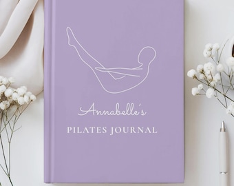 Personalized Pilates Journal Custom Pilates Gift Wellness Notebook Pilates Class Planner  Pilates Instructor Gift Fitness Workout Notebook