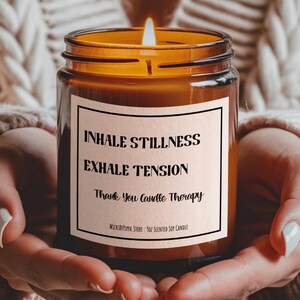 Mindfulness Meditation Candle: Aromatherapy Stress Relief, Yoga Spa Gift