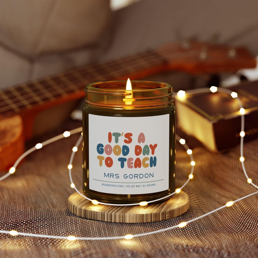Personalized Teacher Candle Custom Name Teacher Appreciation Gift ...