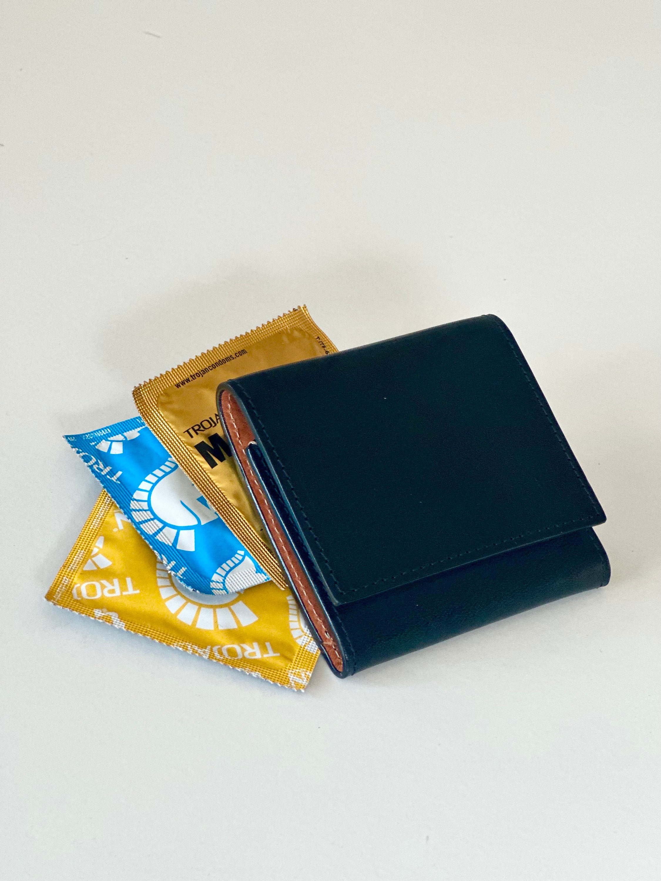 Luxury Leather Condom Case Wallet Handmade Premium Tuscan