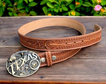 SUNDANCE 2” Brown Leather Belt Western Distressed Rodeo Rustic Earthy Rugged M s-l400.jpg main image 3