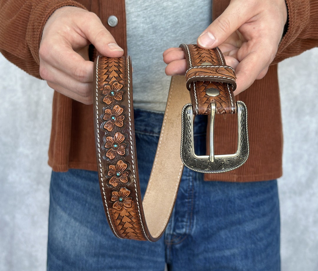Handmade Full Grain Genuine Leather Belt - Italian Leather, Durable Work Style At Men's - View #9