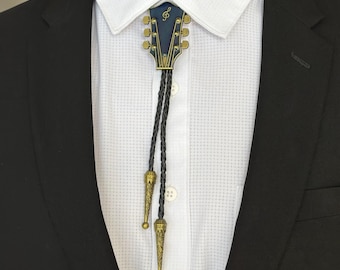 Western Bolo Tie for Men and Women Black Leather Cord Woven Western Father's Day Gift Accessory for Wedding Necklace Rodeo Cowboy Necktie