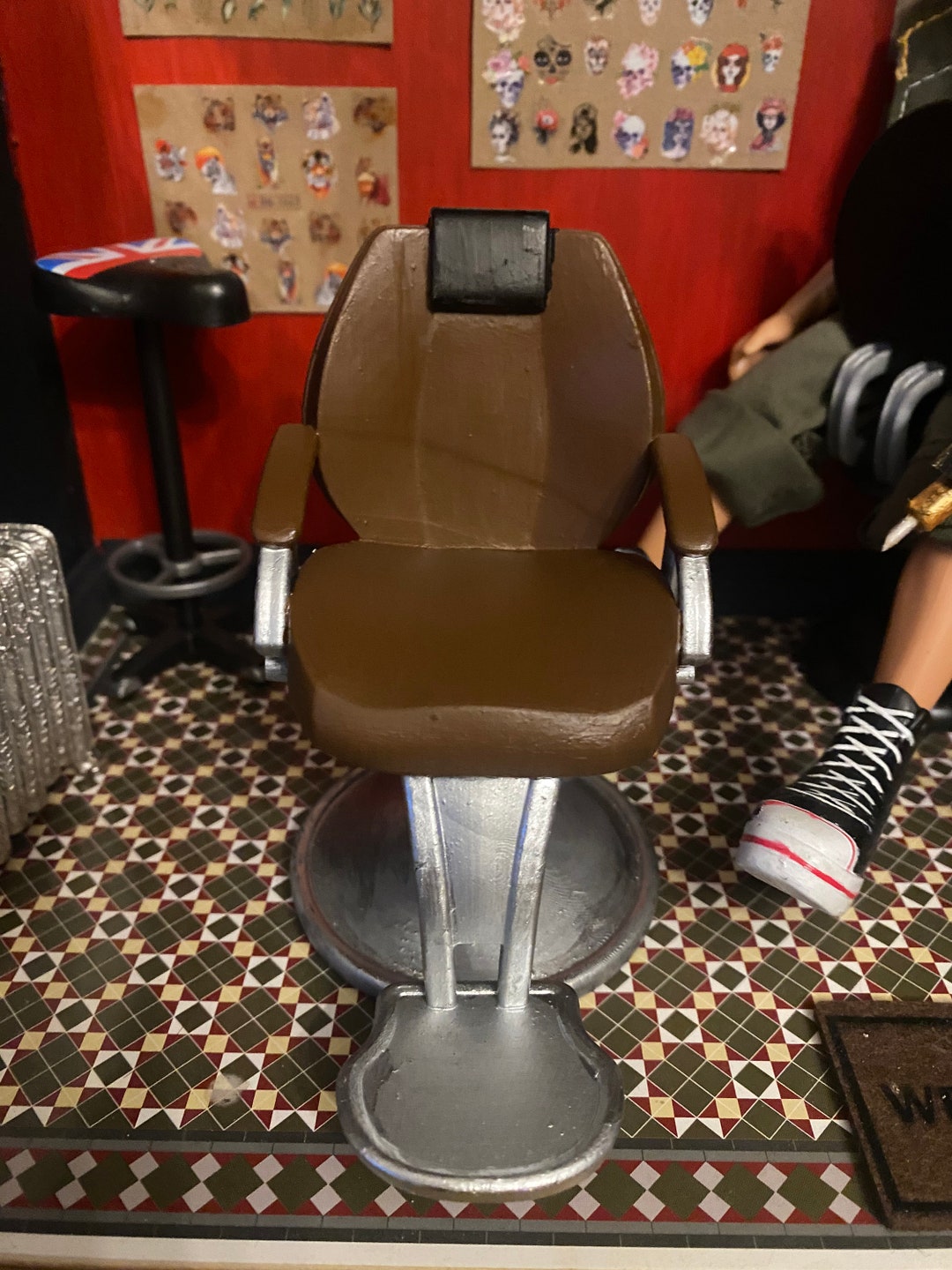 16 Miniature Doll House Hair Tattoo Salon Chair Furniture Etsy