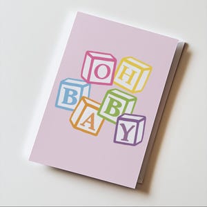 Tarjeta de bebé recién nacida / ¡Ay, bebé!, Humor, Bebé adorable, Tarjeta de felicitación, Tarjeta de buenos deseos, Primer bebé, Embarazada, Baby Shower, Tarjeta de espera