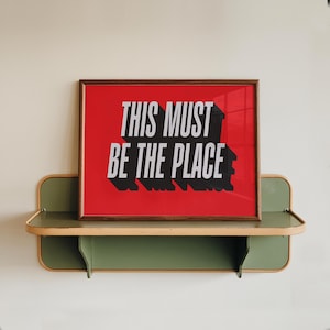 Talking Heads | This Must Be The Place | Music, Lyrics Print, Indie Band Art | Gig Poster, Retro Home Decor Wall Art