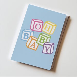 Tarjeta de bebé recién nacido / ¡Ay, bebé!, Humor, Bebé lindo, Tarjeta de felicitación, Tarjeta de buenos deseos, Primer bebé, Embarazada, Baby Shower, Tarjeta de espera