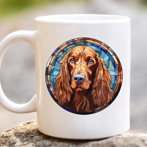 Irish Setter Mug, Irish Setter Gift, 11oz White Ceramic, Dog Lover Coffee Mug, Gift For Irish Setter Dog Lover, Dog Lover Cup, Dad Gift