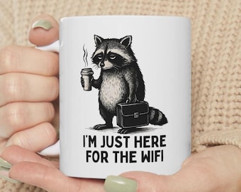 Funny Raccoon Meme, Office Humor Mug, Coffee Lovers Gift