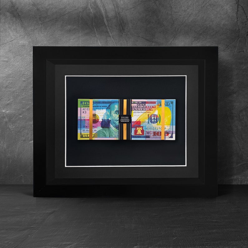 Dollar Art Prints, Modern Money Wall Decor for Office, Home Financial