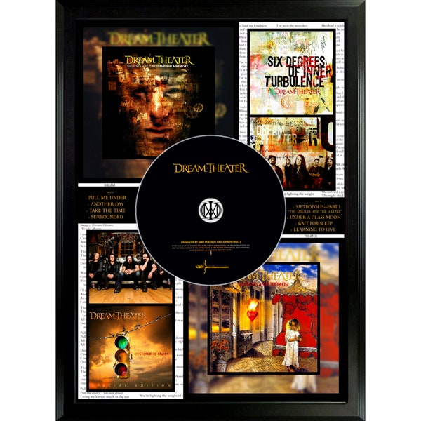 Captivating Progressive Metal Poster - Vintage CD Art, Timeless Melodies, and Unique Wall Decor for Music Enthusiasts and Dream Theater Fans