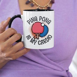 Ping pong is my cardio mug, Table tennis funny mug, ping pong player, Ping pong gift, Table tennis gift, funny ping pong mug,ping pong lover