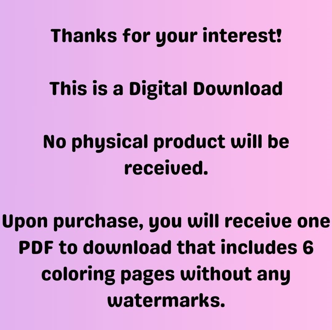 Printable Sweets Coloring Pages (six Pages), Large Print, Kids and