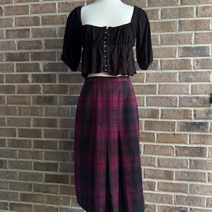 1980’s pleated plaid skirt | vintage plaid skirt | vintage skirt | wool skirt | vintage wool skirt