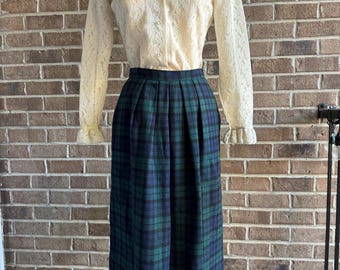 1980’s pleated plaid skirt | vintage plaid skirt | vintage skirt | wool skirt | vintage wool skirt
