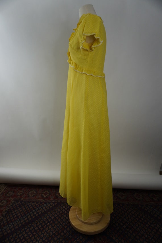 1970s swiss dot maxi dress | 1970s maxi dress | 7… - image 5