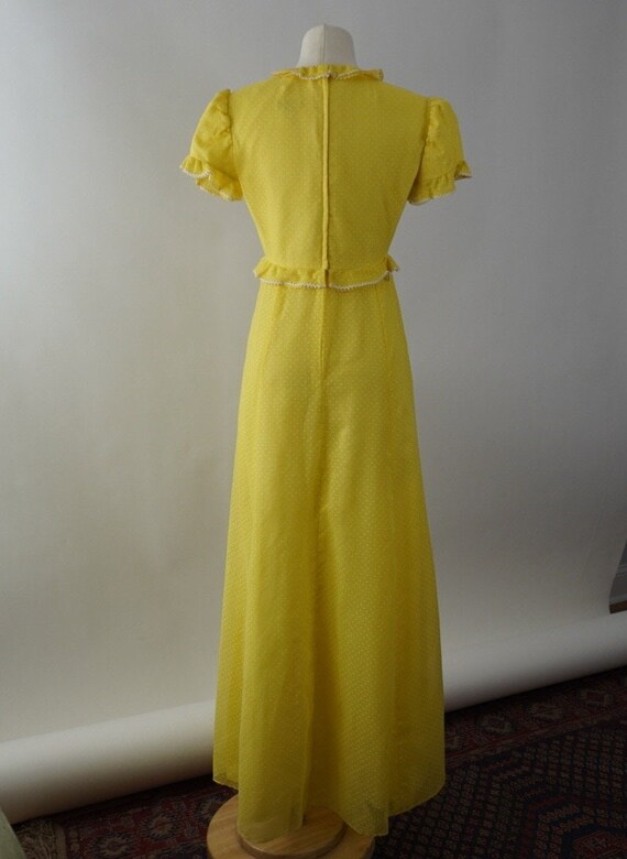 1970s swiss dot maxi dress | 1970s maxi dress | 7… - image 7