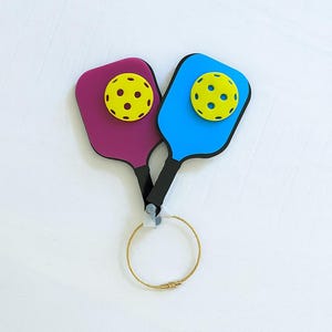 Acrylic Pickleball Keychain: Personalized Sports Bag Tag