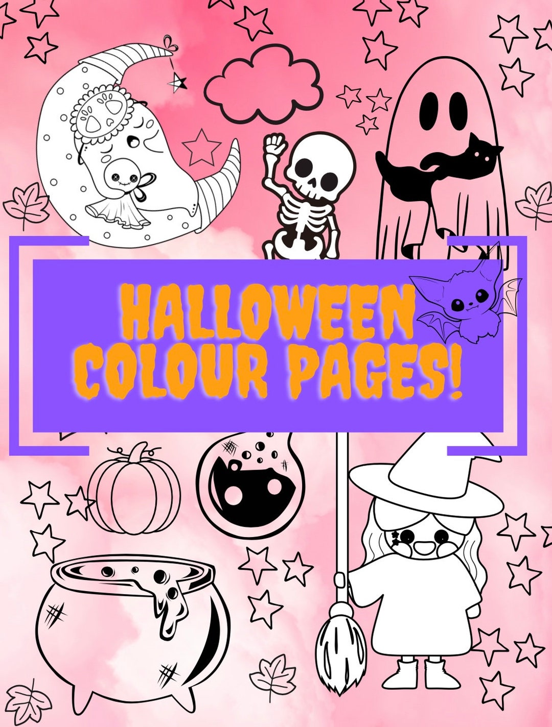 Halloween Coloring Pages - Etsy