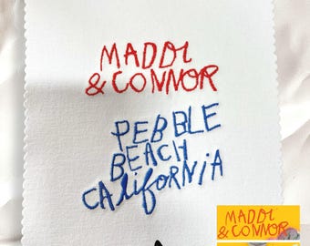 Custom Kids Artwork Embroidery: Personalized Children's Drawing on Cotton Canvas (Unframed)