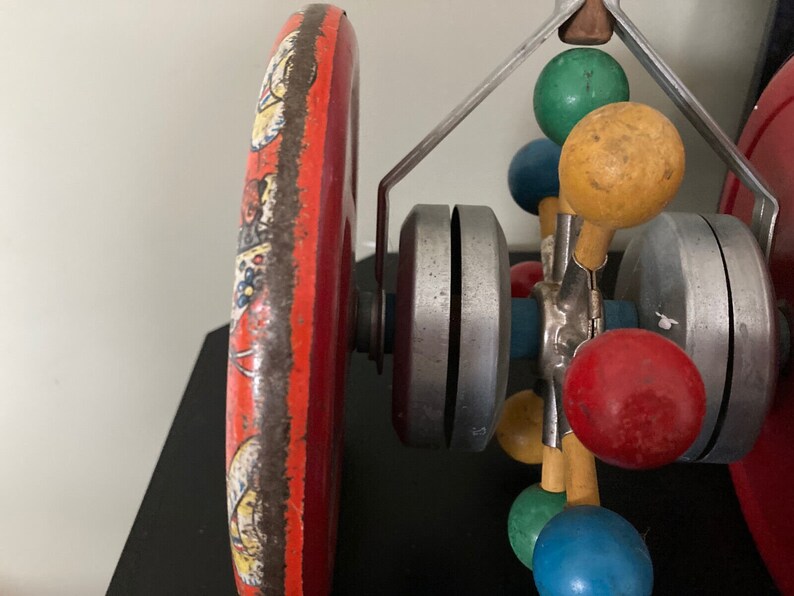 1940's the Gong Bell Mfg Co Cowboy Horse Tin Litho & Wood Etsy