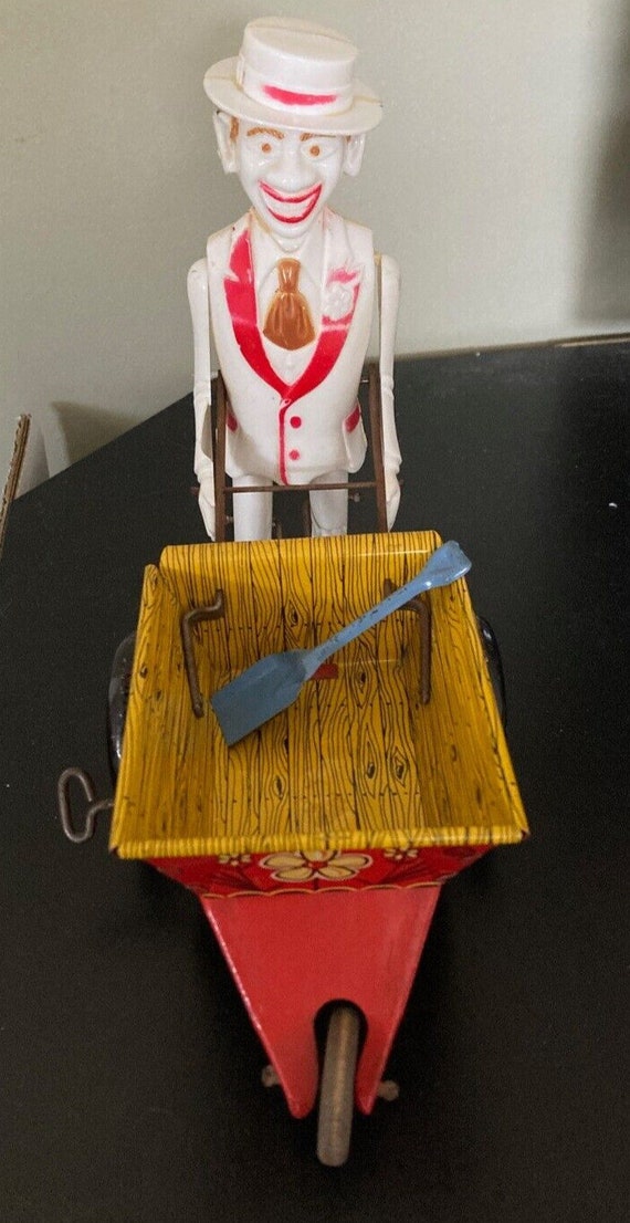 Vintage 1950's Marx Tin Litho & Plastic Wind up Toy Sam the