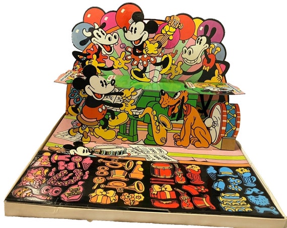 Vintage 1974 Mickey Mouse Pop-up Colorforms Play Set – Set