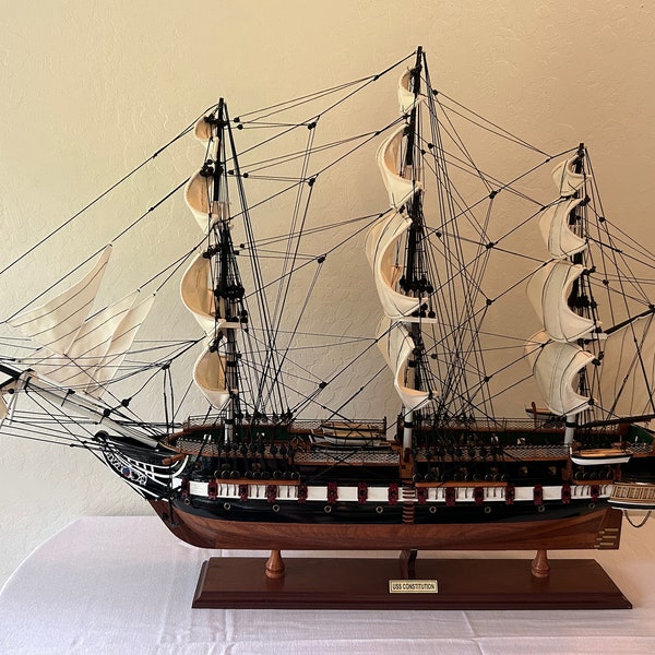 USS Constitution Wooden Model Historic Sailing Ship 38.5"