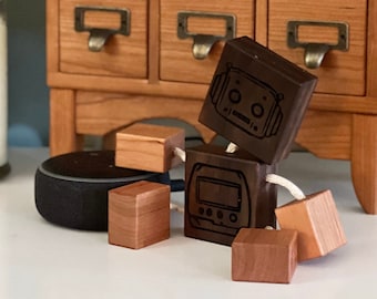 Wooden Block Robot Toy