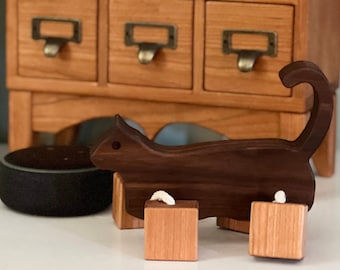 Wooden Block Cat Toy