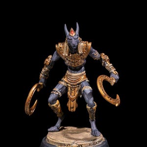 Jackal Warrior Mini - Jackal Dune Reaper(The Eternal Blight) | 32mm Primed or Painted Resin Miniature for D&D, Pathfinder, Fantasy TTRPG