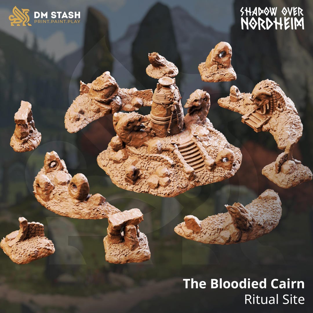 The Bloodied Cairn – Ritual Site | Modular FDM Terrain for Dnd ...