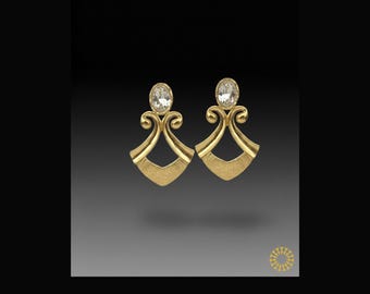 Meticulously handcrafted from lightweight brass, this 24K gold-plated piece offers the bold look of luxury without the weight.