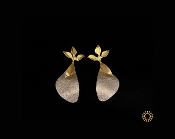 Fashionable yet soft look. Artisan-made. 24K Gold-plated. Lightweight brass. Meticulously handcrafted and designed for you.