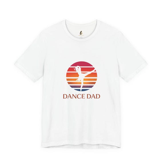 Dance Dad Silhouette Sunset Cotton T-Shirt Father Gift Recital Season Vintage Tee