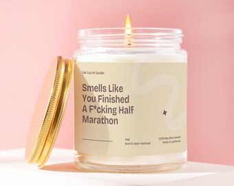 Half Marathon Gift Half Marathon Candle Gift For Half Marathon Runner Half Marathon Gift For Friend Funny Half Marathon Runner Gift V196