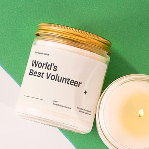 Volunteer Gift Worlds Best Volunteer Candle Community Helper Nonprofit Worker Charity Volunteer Service Worker Giving Back Gift Thank V5517
