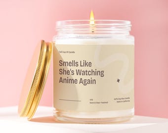Anime Gift Funny Candle Birthday Gift For Her Anime Lover Custom Gift For Friend Anime Fan Manga Otaku Gift Weeb Girlfriend V179