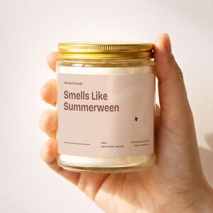 Summerween Candle Smells Like Summerween Gift for Pool Party Bonfire Summer Camp Road Trip Him Minimalist Neutral Spooky Summer Box V5675