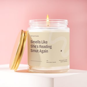 Smut Reader Gift Funny Candle Probably Smut Lover Gift Definitely Not Smut Library Creative Writer Gift For Her Avid Reader V176