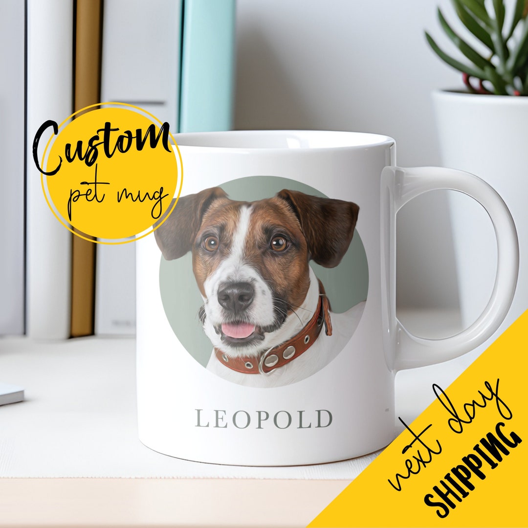 Custom Made Dog Mug, Custom Dog Face Mug Photo Personalized Dog Face ...