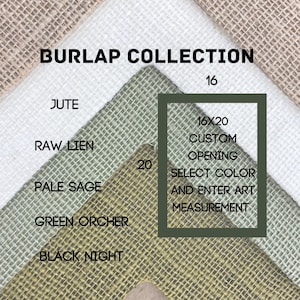 16x20 Premium Burlap Mat collection