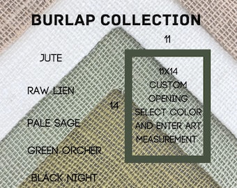 11x14 Premium Burlap Mat collection