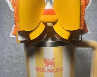 Candy Corn Stanley Cup bow