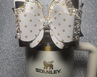 Frost polka dot Stanley Cup Straw Bow