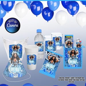 Editable Adult Birthday Party Favor Bundle: Canva Templates (Digital Download)