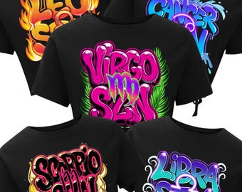 Zodiac T-Shirt PNG Designs: Astrology Graphics (Canva Pro Required, Digital Download)